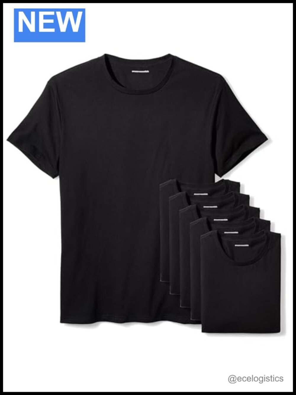 Slim Fit Cotton Jersey Crewneck Undershirts Pack of 6
